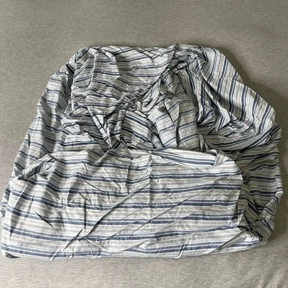 Jill Morgan 100% Microfiber Striped Fitted Sheet for Mattress - Queen